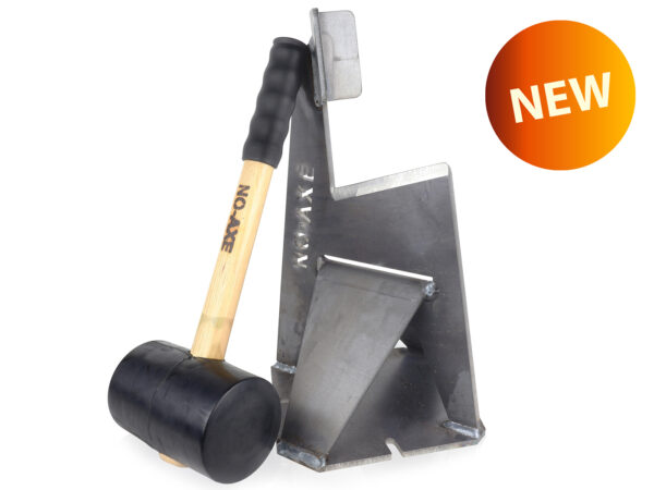 No-Axe houtklover blank staal met hamer - Afbeelding 2