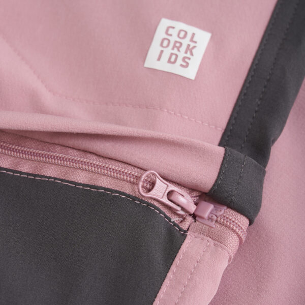 Color Kids - Soft Pants Stretch W. Zip Off - Roze - Afbeelding 2