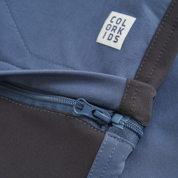 Color Kids - Soft Pants Stretch W. Zip Off - Blauw - Afbeelding 3