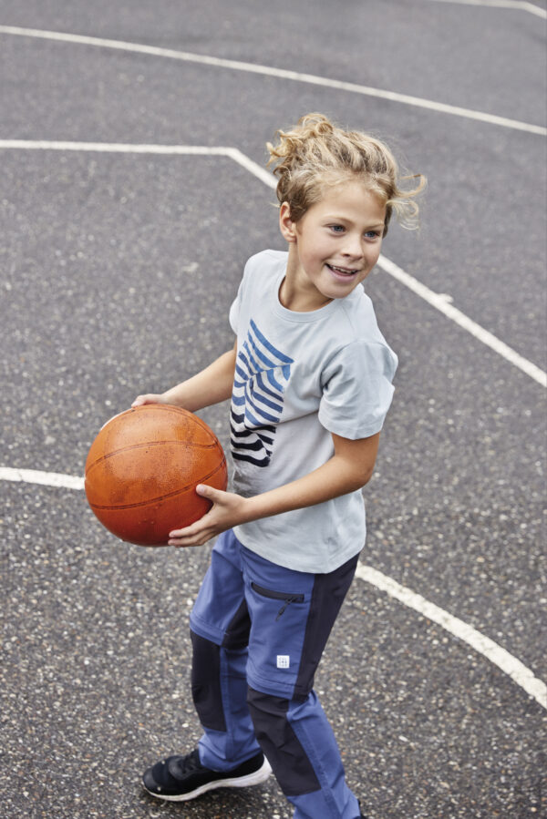 Color Kids - Soft Pants Stretch W. Zip Off - Blauw - Afbeelding 4