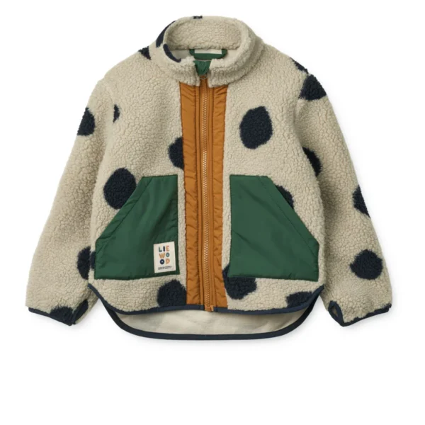 Liewood Nolan Pile jacket spot dots/ mist