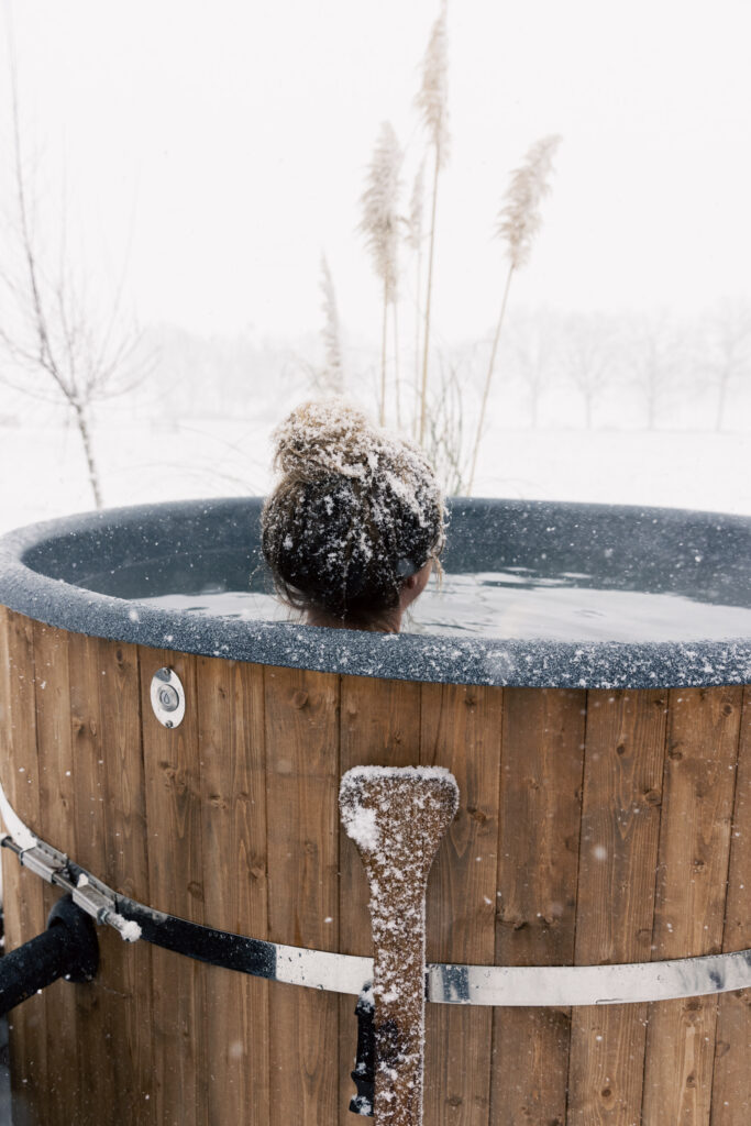 winter hottub